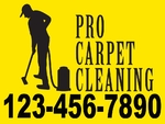 Carpet Cleaning black - Yellow Background