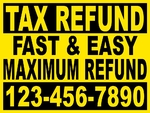 Tax Refund - Yellow Background