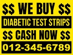 Diabetic Test Strips Sign 02