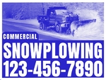 Snow Plowing Yard Sign