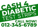 Diabetic Test Strips Sign 07