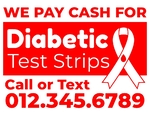 Diabetic Test Strips Sign 09