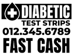 Diabetic Test Strips Sign 08