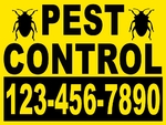 Pest Control yellow  background