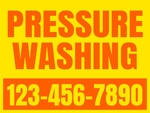 18x24 Yard Sign_Yellow Coroplast_Pressure Washing Sign 01