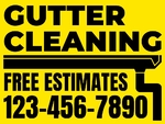 18x24 Yard Sign_Yellow Coroplast_Gutter Cleaning Sign 04