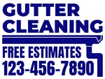 18x24 Yard Sign_1-Color_Gutter Cleaning Sign 04