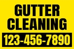 12x18 Yard Sign_Yellow Coroplast_Gutter Cleaning Sign 01