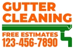12x18 Yard Sign_2-Color_Gutter Cleaning Sign 04