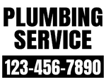 18x24 Yard Sign_1-Color_Plumbing Sign 01