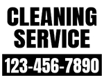18x24 Yard Sign_1-Color_Cleaning Sign 01