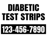 18x24 Yard Sign_1-Color_Diabetic Test Strips Sign 01