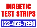 18x24 Yard Sign_2-Color_Diabetic Test Strips Sign 01