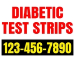 18x24 Yard Sign_3-Color_Diabetic Test Strips Sign 01