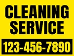 18x24 Yard Sign_Yellow Coroplast_Cleaning Sign 01
