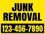 18x24 Yard Sign_Yellow Coroplast_Junk Removal Sign 01
