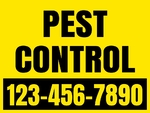 18x24 Yard Sign_Yellow Coroplast_Pest Control Sign 01
