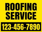 18x24 Yard Sign_Yellow Coroplast_Roofing Sign 01
