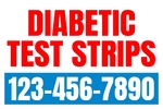 12x18 Yard Sign_2-Color_Diabetic Test Strips Sign 01