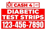 12x18 Yard Sign_1-Color_Diabetic Test Strips Sign 03
