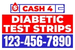 12x18 Yard Sign_2-Color_Diabetic Test Strips Sign 03