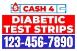 12x18 Yard Sign_3-Color_Diabetic Test Strips Sign 03
