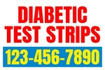 12x18 Yard Sign_3-Color_Diabetic Test Strips Sign 01