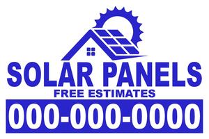12x18 Yard Sign_1-Color_Solar Panel Sign 03