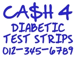 Diabetic Test Strips Sign 03