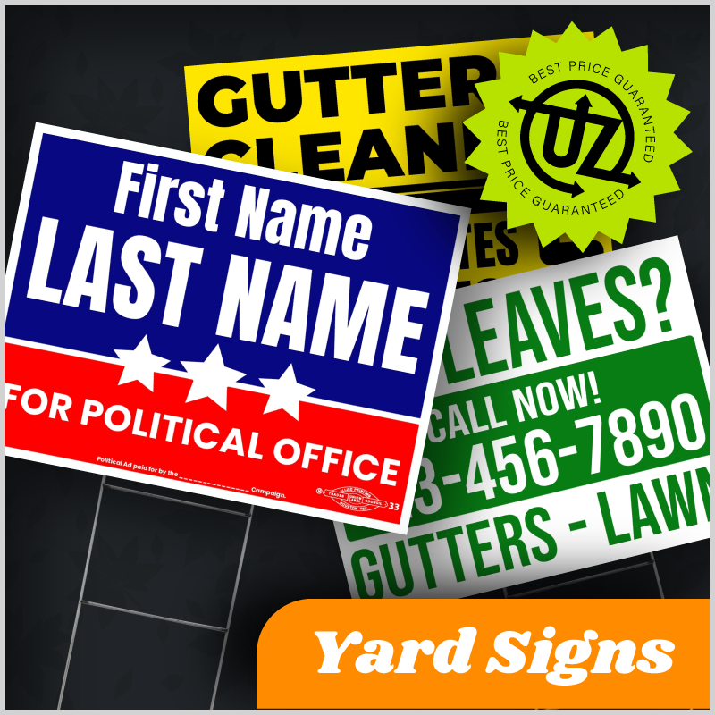 Yard signs for Lawn Care, Pressure Washing, and Other Service Professionals