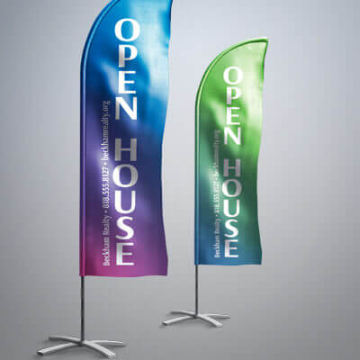 Advertising flags for storefronts and office buildings