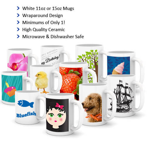 Custom made Mugs for home, office and small business promotion