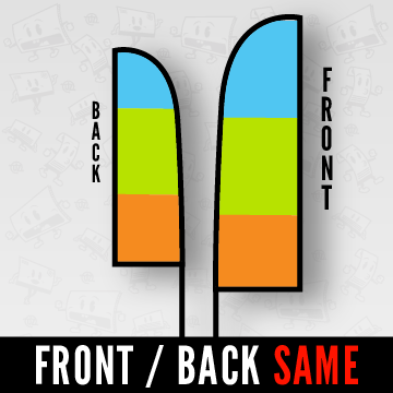 Front and Back (Same Design) (Flag Direction Reversed)